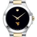 West Virginia Men's Movado Collection Two-Tone Watch with Black Dial - Image 1