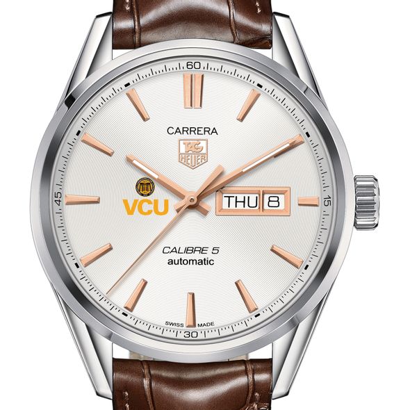 Virginia Commonwealth University Men's TAG Heuer Day/Date Carrera with Silver Dial & Strap