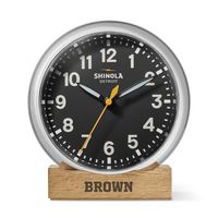 Brown Shinola Desk Clock, The Runwell with Black Dial at M.LaHart & Co.