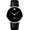 Miami University Men's Movado Museum with Leather Strap - Image 2