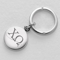 Chi Omega Sterling Silver Insignia Key Ring