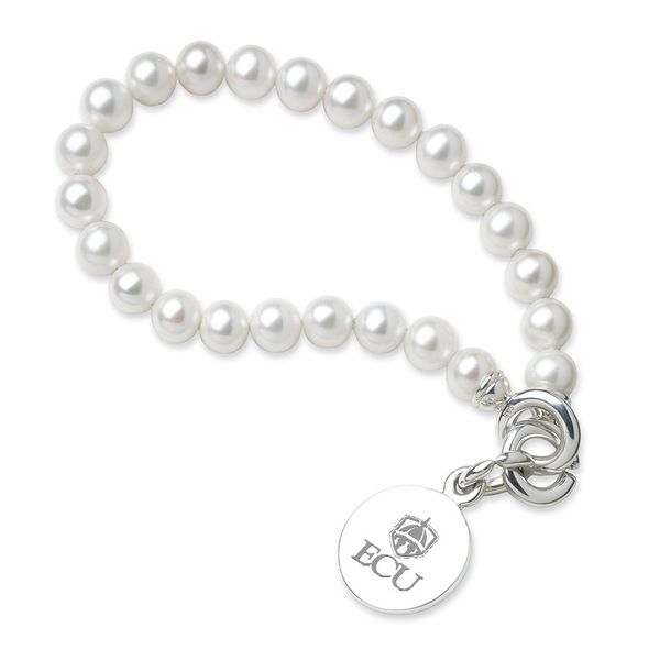 ECU Pearl Bracelet with Sterling Silver Charm - Image 1