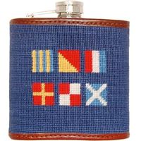 Nautical Flag Needlepoint Flask