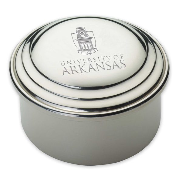 University of Arkansas Pewter Keepsake Box - Image 1