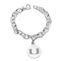 University of Miami Sterling Silver Charm Bracelet - Image 1