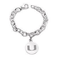 University of Miami Sterling Silver Charm Bracelet