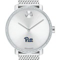 Pitt Women's Movado Bold with Crystal Bezel & Mesh Bracelet - Image 1