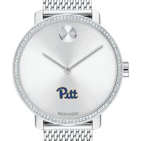 Pitt Women's Movado Bold with Crystal Bezel & Mesh Bracelet