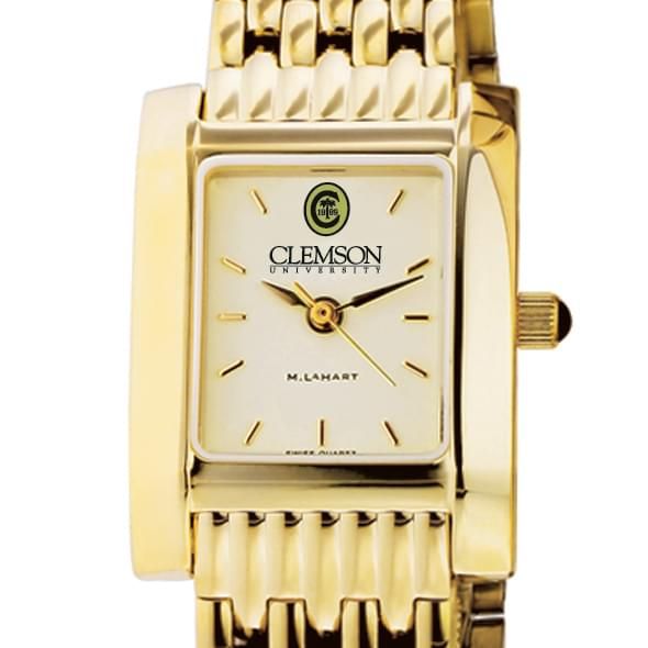 Clemson Women's Gold Quad Watch with Bracelet