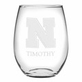 Nebraska Stemless Wine Glasses Made in the USA - Set of 4 - Image 1