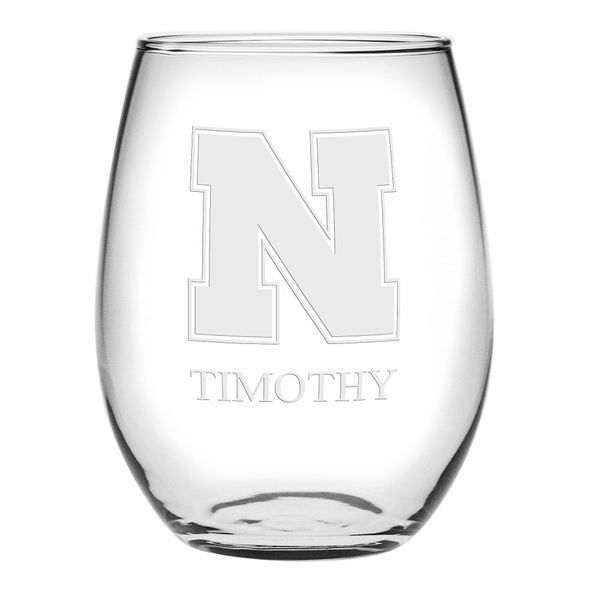 Nebraska Stemless Wine Glasses Made in the USA - Set of 4 - Image 1