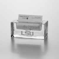 LSU Glass Business Cardholder by Simon Pearce