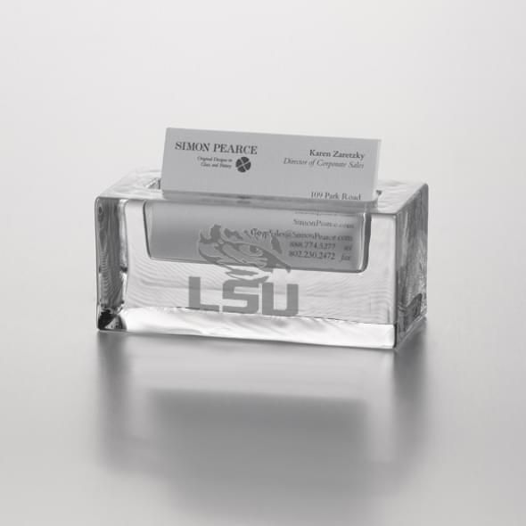 LSU Glass Business Cardholder by Simon Pearce - Image 1