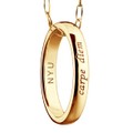 NYU Monica Rich Kosann "Carpe Diem" Poesy Ring Necklace Gold - Image 3
