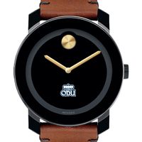 Old Dominion University Men's Movado BOLD with Brown Leather Strap