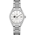 click to view University of North Carolina Women's TAG Heuer Steel Carrera with MOP Dial & Diamond Bezel - Image 2