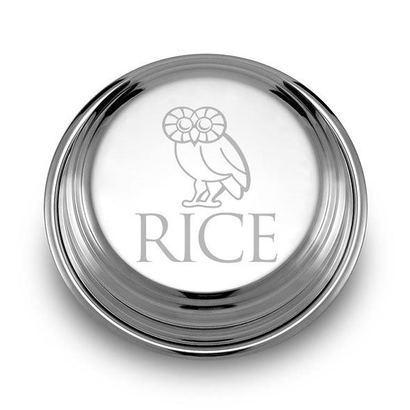 Rice University Pewter Paperweight - Image 1