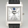 Georgetown Men's Collegiate Watch with Leather Strap - Image 1