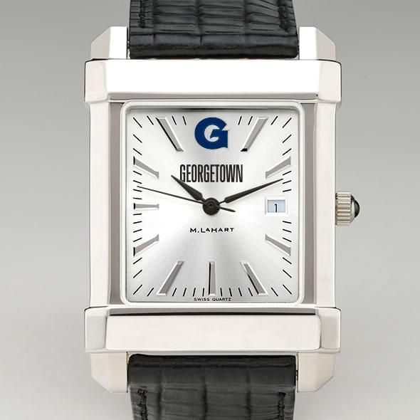 Georgetown Men's Collegiate Watch with Leather Strap - Image 1