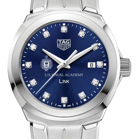 US Naval Academy Women's TAG Heuer Link with Blue Diamond Dial