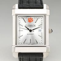 Clemson Men's Collegiate Watch with Leather Strap