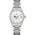 click to view Michigan Ross Women's TAG Heuer Steel Carrera with MOP Dial & Diamond Bezel - Image 2