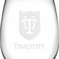 Tulane Stemless Wine Glasses Made in the USA - Set of 2 - Image 3