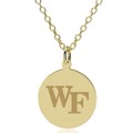 Wake Forest 18K Gold Pendant & Chain - Image 1