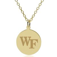 Wake Forest 18K Gold Pendant & Chain