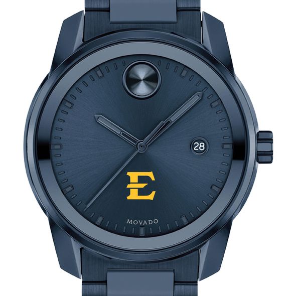 East Tennessee State University Men's Movado BOLD Blue Ion with Date Window - Image 1