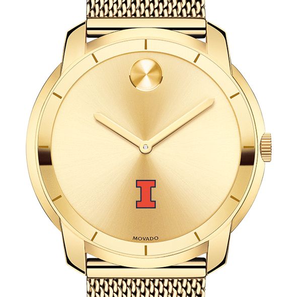 University of Illinois Men's Movado Gold Bold 44