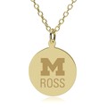 Michigan Ross 18K Gold Pendant & Chain - Image 1