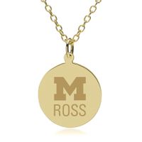 Michigan Ross 18K Gold Pendant & Chain