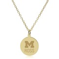 Michigan Ross 18K Gold Pendant & Chain - Image 2