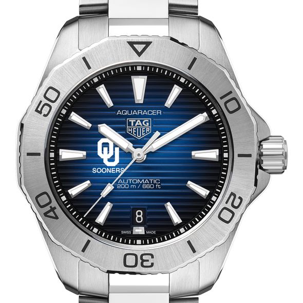 Oklahoma Men's TAG Heuer Steel Automatic Aquaracer with Blue Sunray Dial
