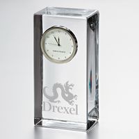 Drexel Tall Glass Desk Clock by Simon Pearce