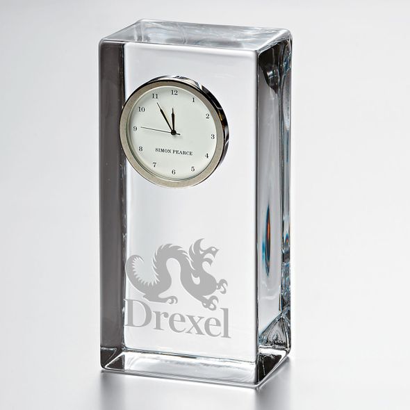 Drexel Tall Glass Desk Clock by Simon Pearce - Image 1
