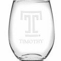 Temple Stemless Wine Glasses Made in the USA - Set of 4 - Image 2