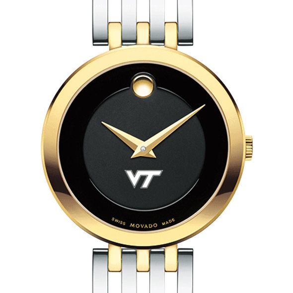 Virginia Tech Women's Movado Esparanza Two-Tone Museum with Bracelet