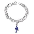Delta Gamma Sterling Silver Charm Bracelet w/ Letter Charm - Image 1