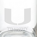 University of Miami 13 oz Glass Coffee Mug - Image 3