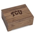 Texas Christian University Solid Walnut Desk Box - Image 1