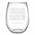 Chicago Booth Stemless Wine Glasses Made in the USA - Set of 2 - Image 1