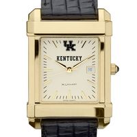 University of Kentucky Men's Gold Quad with Leather Strap