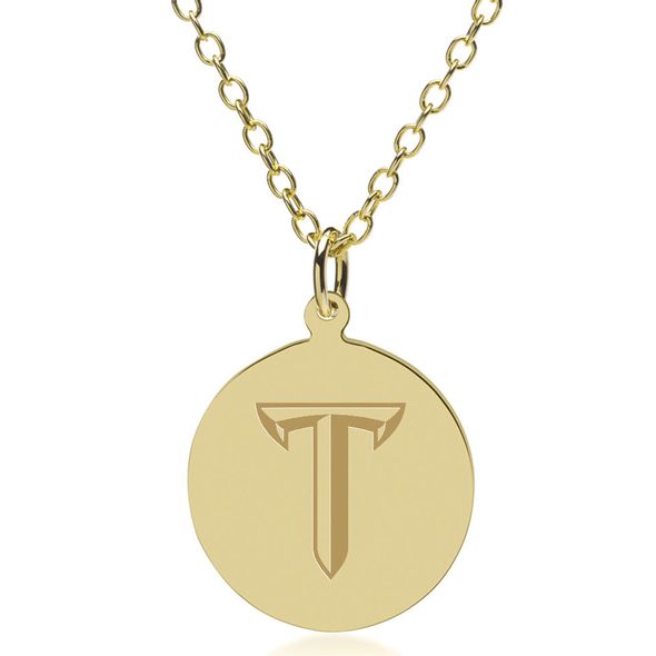 Troy 18K Gold Pendant & Chain - Image 1