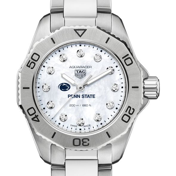 Penn State Women's TAG Heuer Steel Aquaracer with Diamond Dial - Image 1