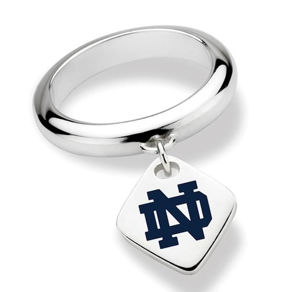 University of Notre Dame Sterling Silver Ring with Sterling Tag - Image 1