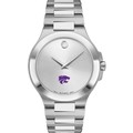 Kansas State Men's Movado Collection Stainless Steel Watch with Silver Dial - Image 2