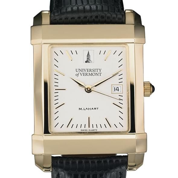 Vermont Men's Gold Quad with Leather Strap - Image 1