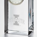 Iowa State Tall Glass Desk Clock by Simon Pearce - Image 2
